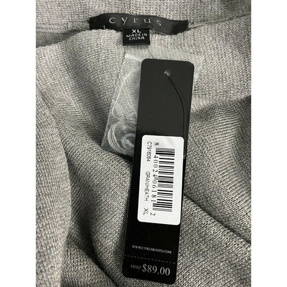 Cyrus rayon cardigan warm women gray size XL Gran/heath Color - Picture 5 of 5